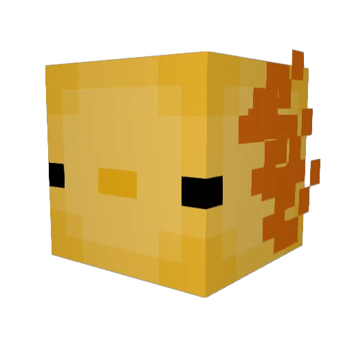 Silverlootl Minecraft avatar head, 3D render