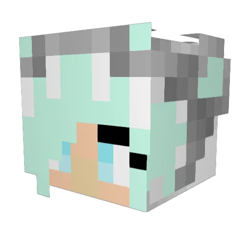 SilverlyDragon Minecraft avatar head, 3D render