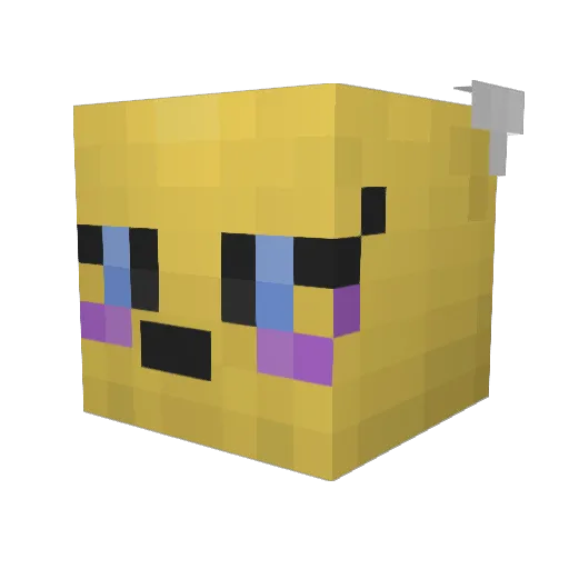 SilvermoonFluff Minecraft avatar head, 3D render