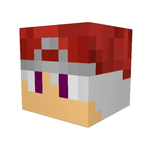 Silveroot Minecraft avatar head, 3D render