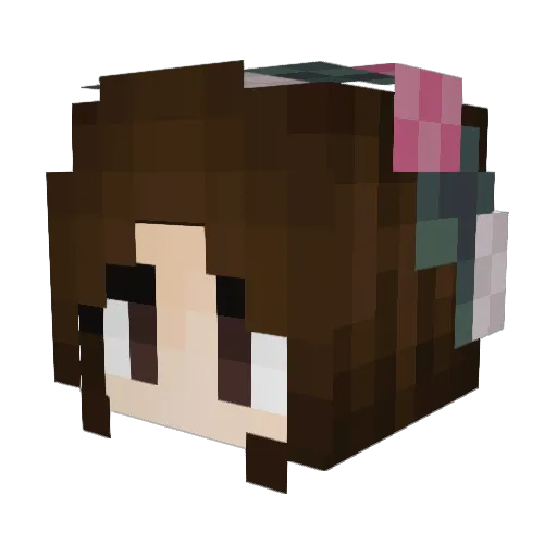 Silverpaws Minecraft avatar head, 3D render