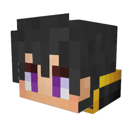 Silverpoison36 Minecraft avatar head, 3D render