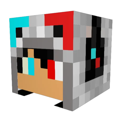 Silverpower123 Minecraft avatar head, 3D render