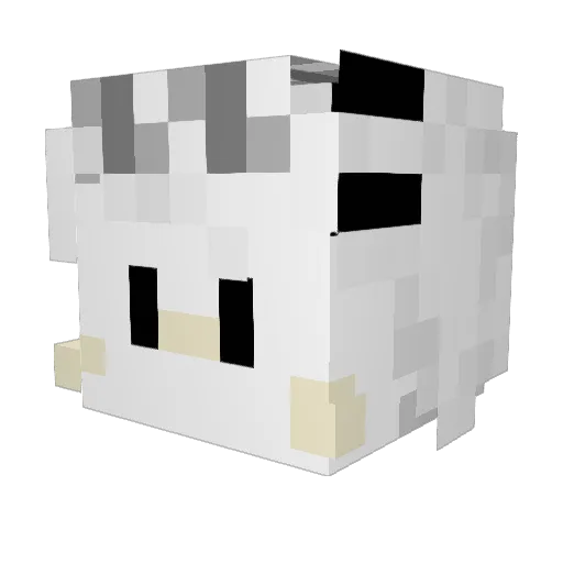 SilversMoth Minecraft avatar head, 3D render