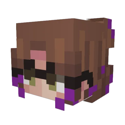 Silversara3 Minecraft avatar head, 3D render
