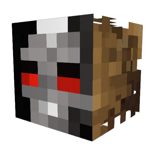 Silverseph Minecraft avatar head, 3D render