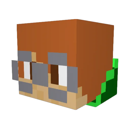 Silversnip7 Minecraft avatar head, 3D render