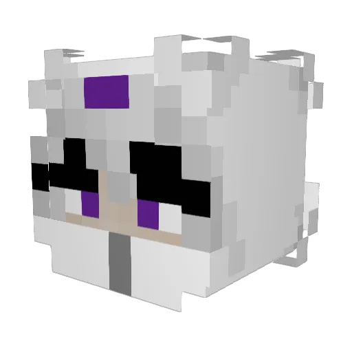 Silversoul22 Minecraft avatar head, 3D render