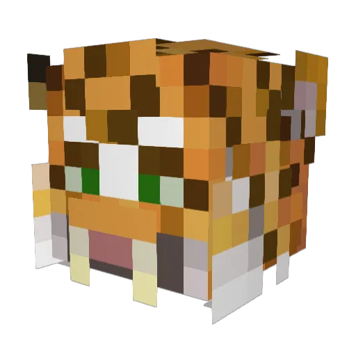 Silverursus Minecraft avatar head, 3D render