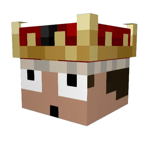 Silverwaters Minecraft avatar head, 3D render