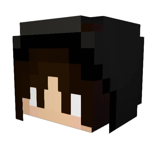 Silverwind_03 Minecraft avatar head, 3D render