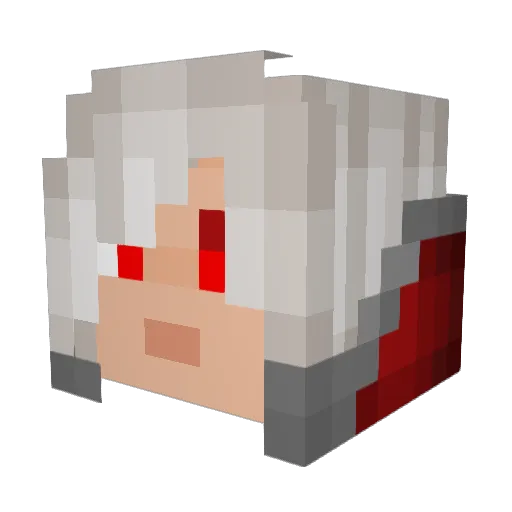 Silverwing77 Minecraft avatar head, 3D render