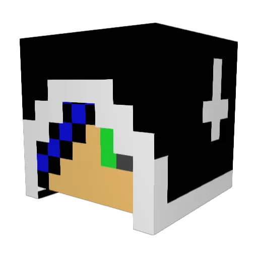Silverwolf0113 Minecraft avatar head, 3D render
