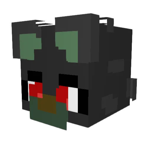 Silvery_Elf Minecraft avatar head, 3D render