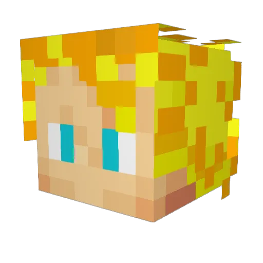 SilvesterG Minecraft avatar head, 3D render