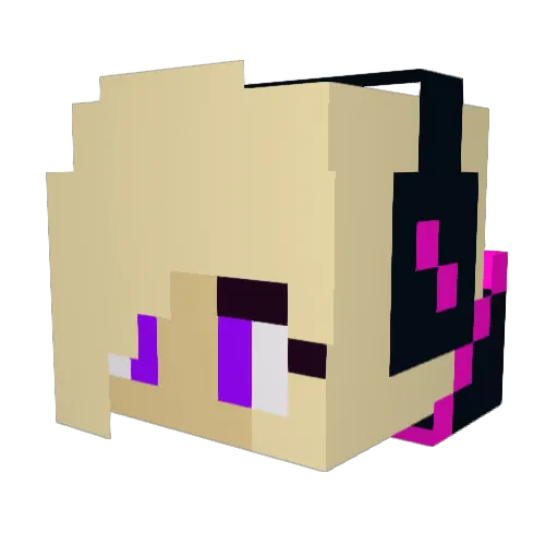 Silvia053 Minecraft avatar head, 3D render