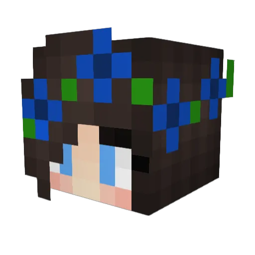 Silvia666 Minecraft avatar head, 3D render