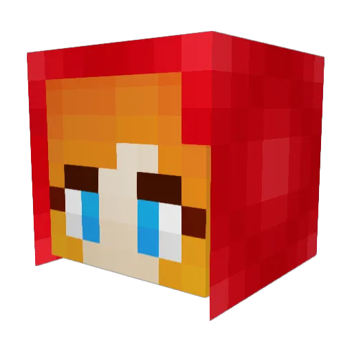 Silviash Minecraft avatar head, 3D render