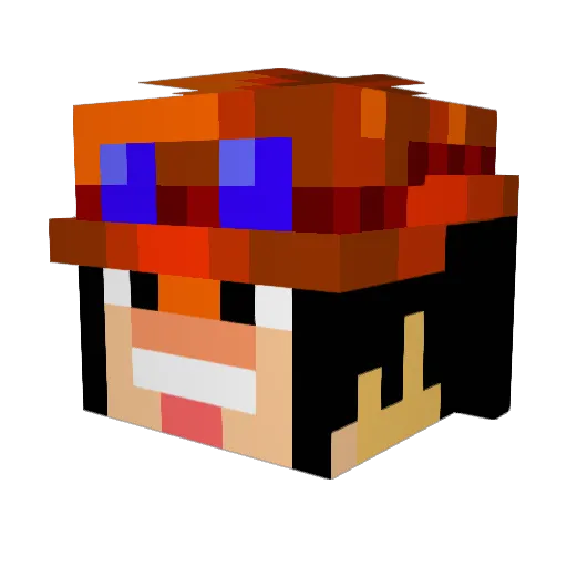 SilvioGamer97 Minecraft avatar head, 3D render