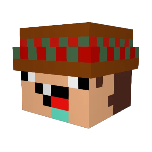 SilvioGamer Minecraft avatar head, 3D render