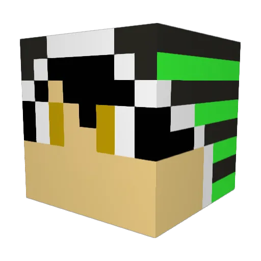 SilvoWolf Minecraft avatar head, 3D render