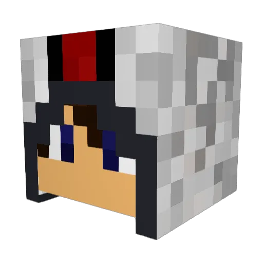 SilvrPlays Minecraft avatar head, 3D render