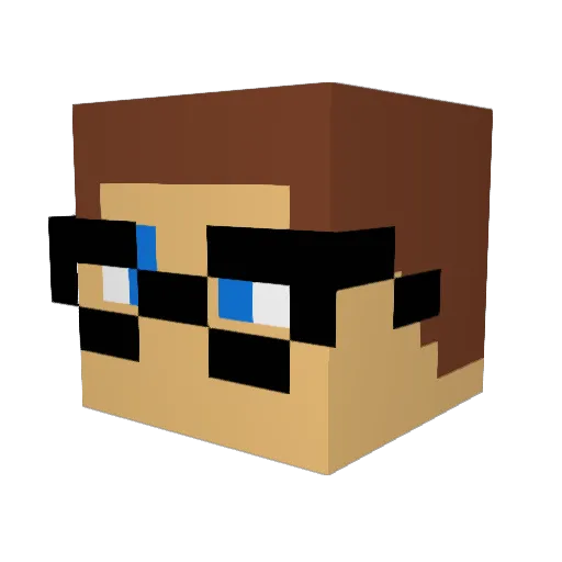 SilvrSnow Minecraft avatar head, 3D render