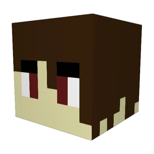 Silvrash8 Minecraft avatar head, 3D render
