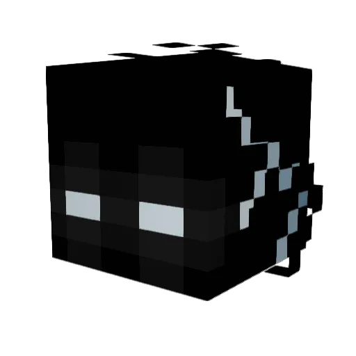 Silvurx Minecraft avatar head, 3D render
