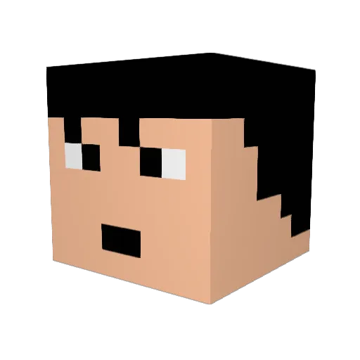 Silvy12345 Minecraft avatar head, 3D render