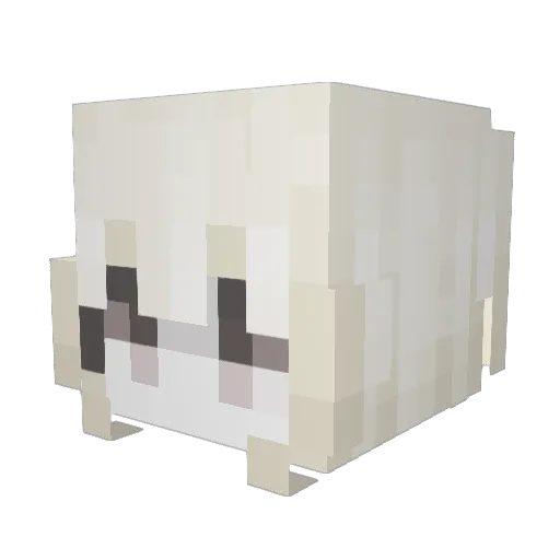 Silwy Minecraft avatar head, 3D render
