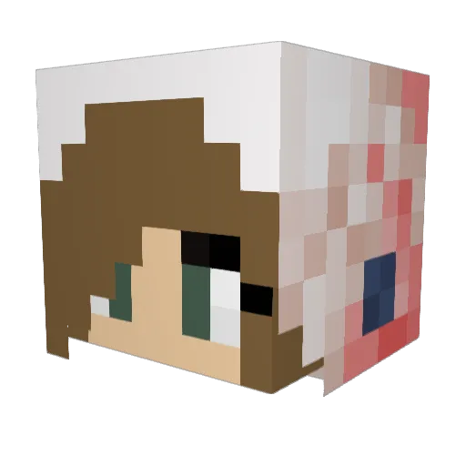 Silyzuzi Minecraft avatar head, 3D render