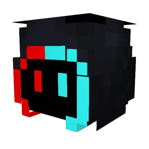 Sim1000 Minecraft avatar head, 3D render