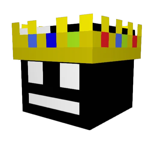 Sim2_34 Minecraft avatar head, 3D render