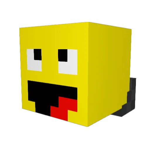 SimDK1 Minecraft avatar head, 3D render