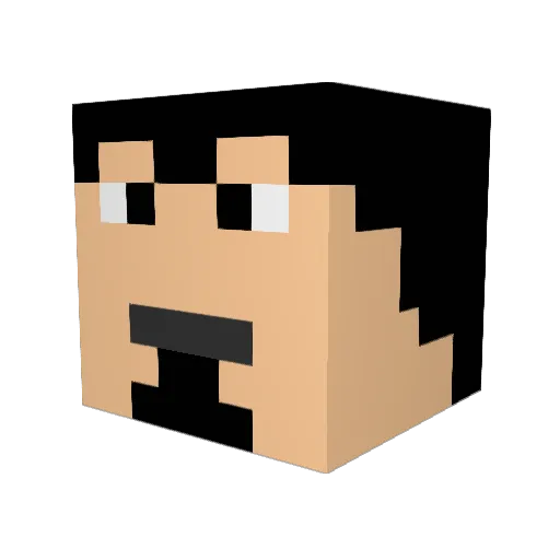SimFury Minecraft avatar head, 3D render