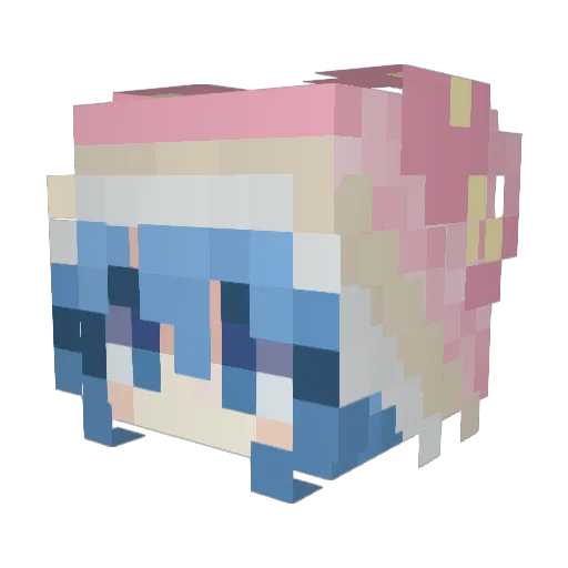 SimPle_DIY Minecraft avatar head, 3D render