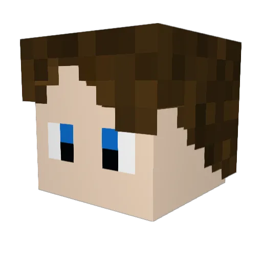 SimSte99 Minecraft avatar head, 3D render