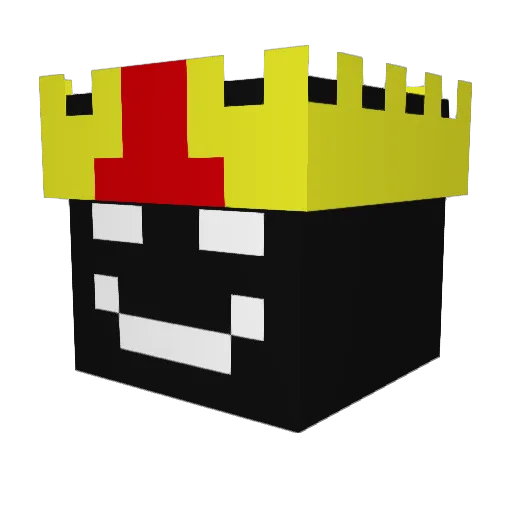 SimX777 Minecraft avatar head, 3D render