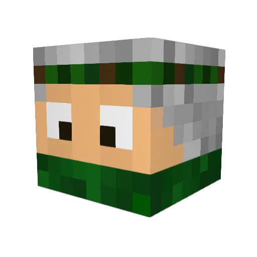 SimZOOM Minecraft avatar head, 3D render