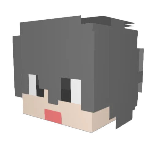 Sim_Chung Minecraft avatar head, 3D render