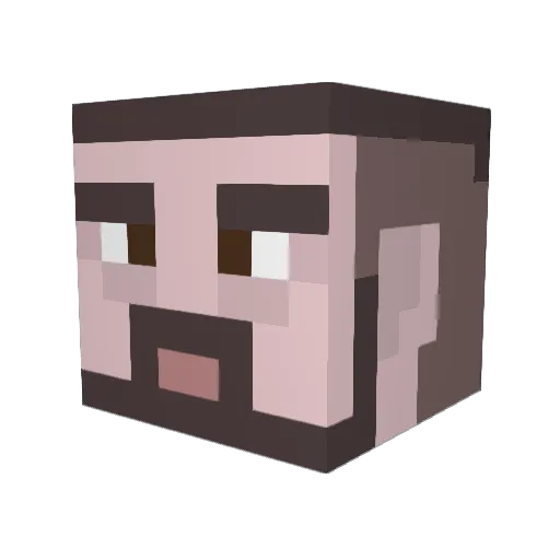 Sim_sala_Bini Minecraft avatar head, 3D render