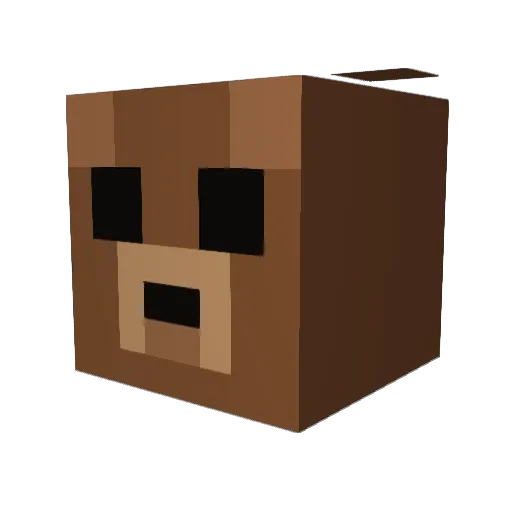 Simahn Minecraft avatar head, 3D render