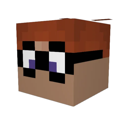 Simalserti Minecraft avatar head, 3D render