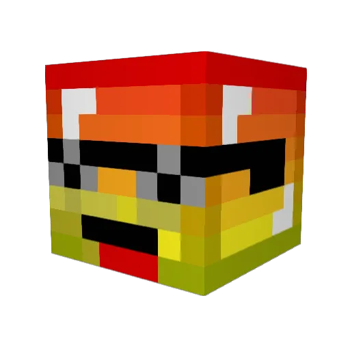 SimaoMate Minecraft avatar head, 3D render