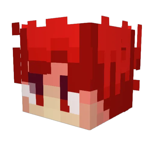 Simariss Minecraft avatar head, 3D render