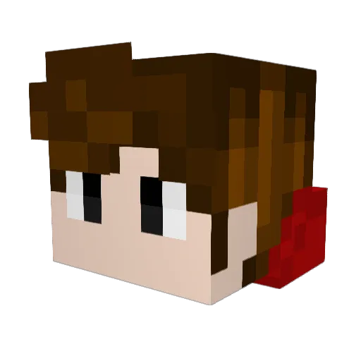 SimaxTV Minecraft avatar head, 3D render