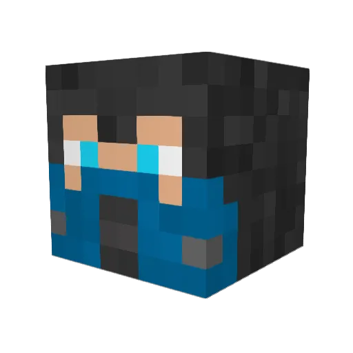 SimbaKR Minecraft avatar head, 3D render