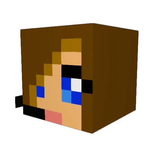 SimbaOwen Minecraft avatar head, 3D render