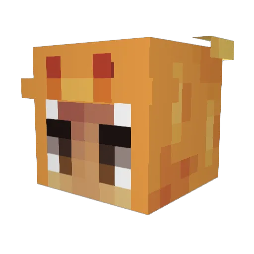 Simbacca Minecraft avatar head, 3D render